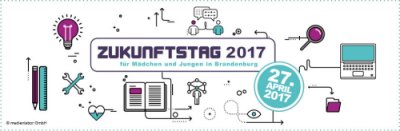 Zukunftstag 2017 am 27.04.2017
Rechte am Logo: medienlabor gmbh Zukunftstag 2017 am 27.04.2017
Rechte am Logo: medienlabor gmbh