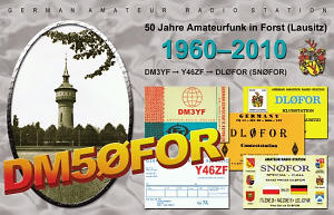 Bestätigungskarte 50 Jahre DARC Y27, Fotograf: unbekannt, vom Verein übergeben, Copyright: DARC Ortsverband Forst/Lausitz e.V. Y27