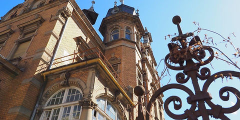 Teilansicht der Fabrikantenvilla Hammer in der Rüdigerstraße