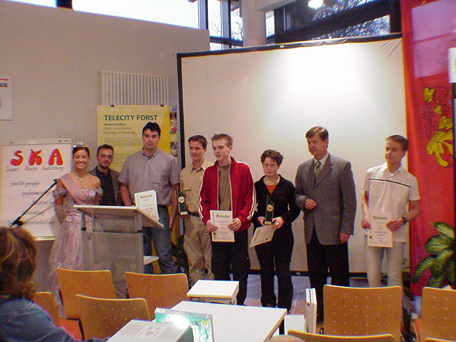 1. Platz Webseitengestaltung für Andreas Jurisch und Monty Muth und 1. Platz für Mulitmediashow für Christian Buss 1. Platz Webseitengestaltung für Andreas Jurisch und Monty Muth und 1. Platz für Mulitmediashow für Christian Buss